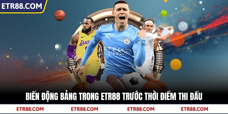 Biến động bảng trong TR88 trước thời điểm thi đấu Biến động bảng trong TR88 trước thời điểm thi đấu